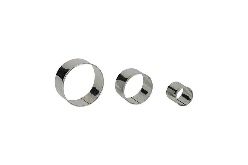 Mousse-Ausstechformen Dessertform Kuchenform Garnierausstecher Edelstahl 3er Set - Bild 1 von 1