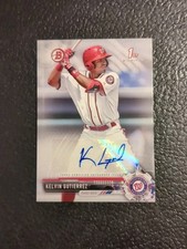 2017 Bowman Prospect Kelvin Gutierrez Auto #PA-KG NM Nationals Royals Orioles ..