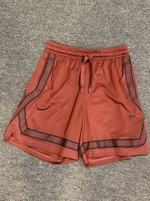 Nike Womens Dri-Fit Fly Crossover Shorts CK6599-273 Bronze Black Size Small