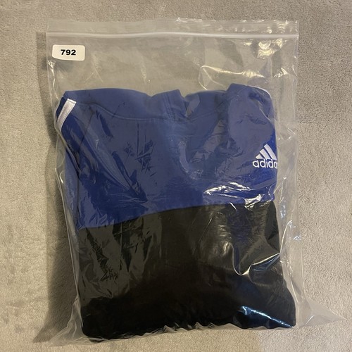 Adidas Hoodie Boys Large Blue Black Pullover Sweatshirt Sweater Youth Athletic - Picture 8 of 8