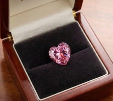 3 Ct Heart Cut Pink Lab Grown Loose CVD/HPHT Diamond VVS1 Clarity Certified