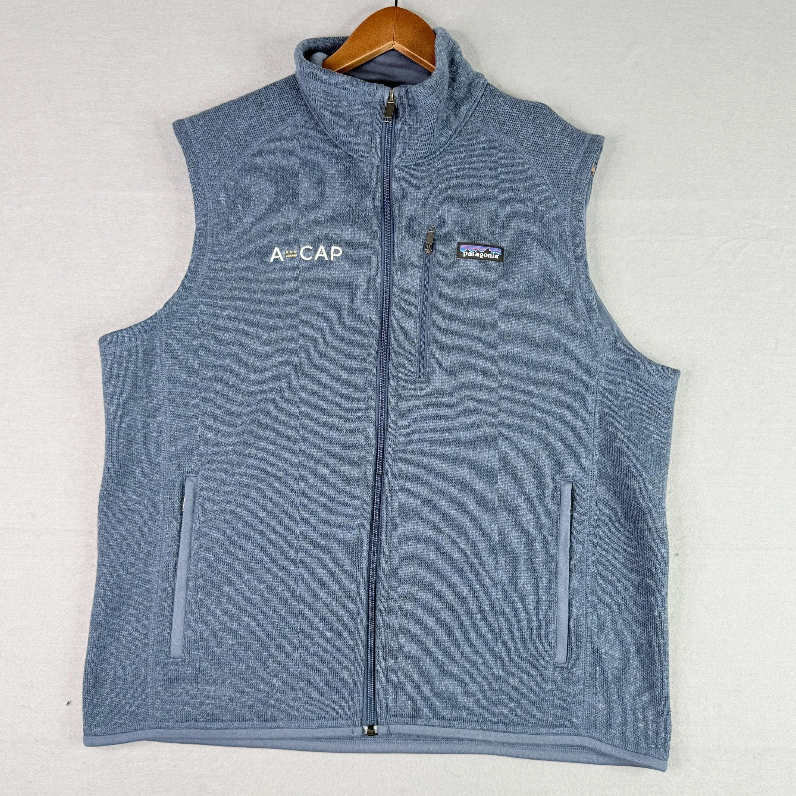 Patagonia Better Sweater Fleece Vest Jacket Mens Large Blue Full Zip Outdoors **