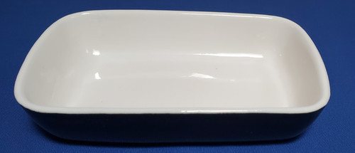 VINTAGE ALASKA AIRLINES 1st CLASS HEAVY Black & White CHEFSWARE DISH U.S.A.
