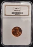 1986 NGC MS67 RD Lincoln Memorial Cent Coin