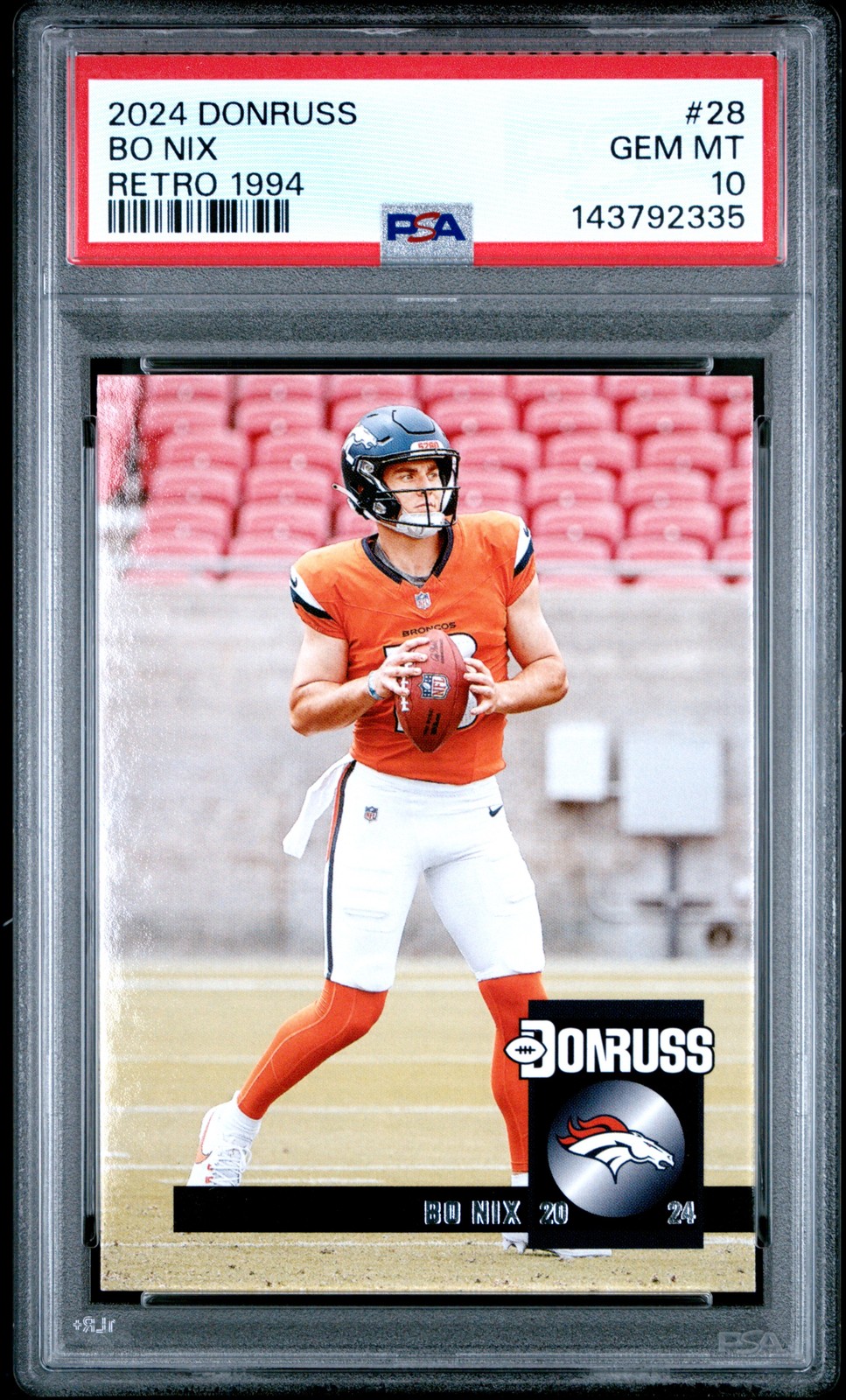 Bo Nix Panini Donruss Retro 1994 #28 Base