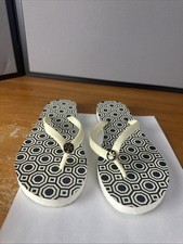 Tory Burch Sandals Flip Flops Women Size 7 Eva Sole Geometric Pattern New Unused
