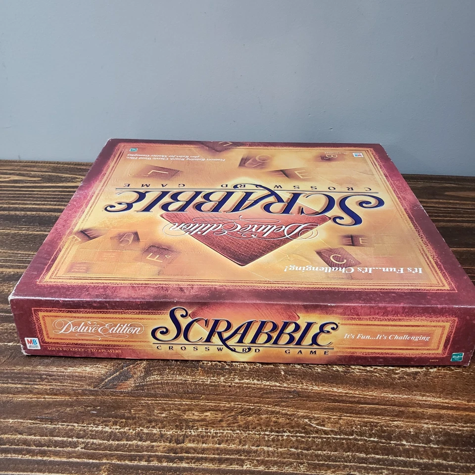 VINTAGE Scrabble Deluxe Edition COMPLETE Milton Bradley Crossword Word Game - Image 3 of 4