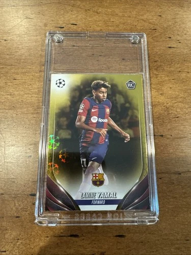 2023-24 Topps UEFA Club Competitions - Lamine Yamal #64 Gold Starball Foil RC 2