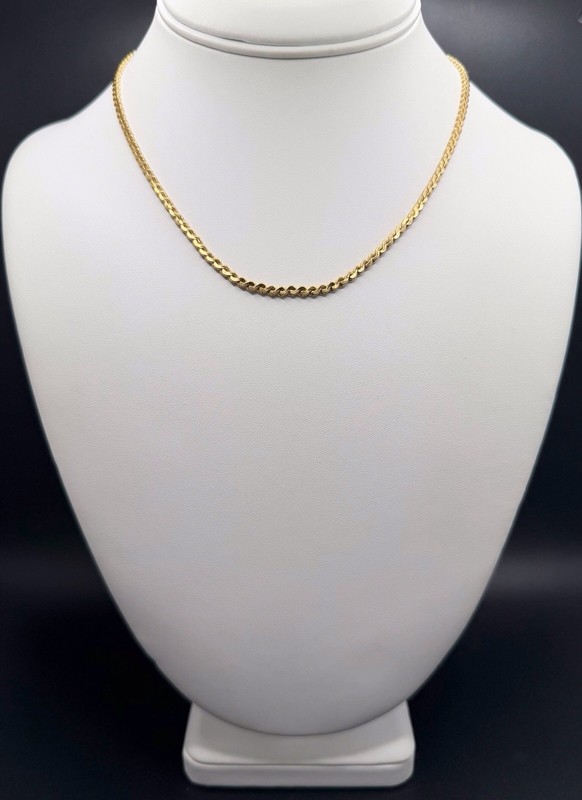Vintage Gold Tone MONET Adjustable “S” Link Serpentine Chain 15” - 17” Length