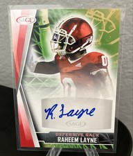 2022 SAGE Low Series - Autographs Raheem Layne #A-RL Red (AU, RC)