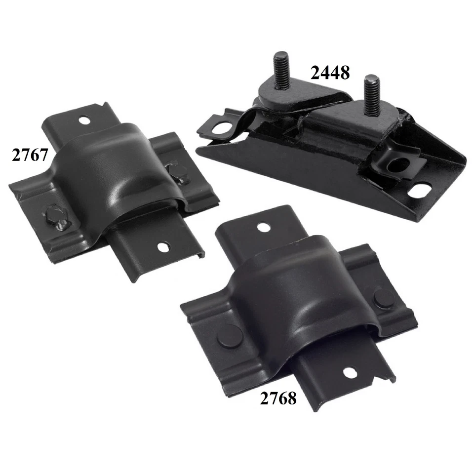 3 件装电机和变速器安装 适合 83-89 福特 E-350 ECONOLINE CLUB WAGON - 6.9L & 7.3L — 第 2/4 张图片