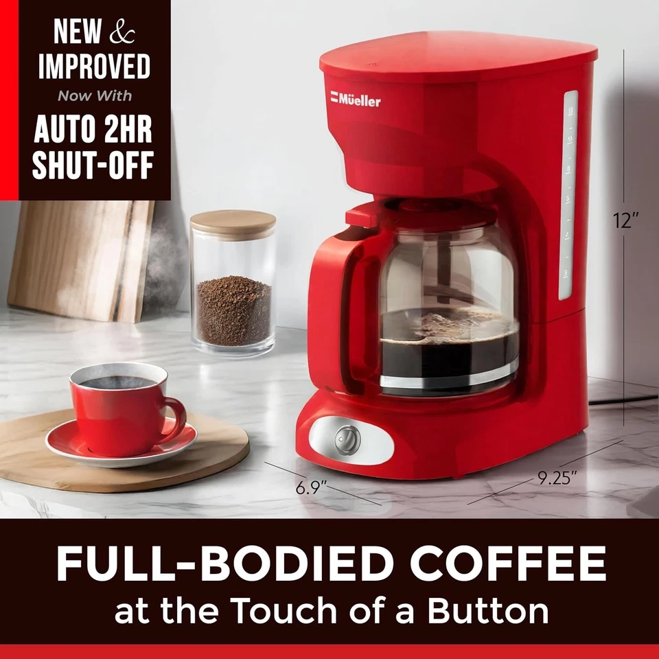 Stunning 12-Cup Drip Coffee Machine with Reusable Filter & Non-Drip Carafe - Image 4 of 4