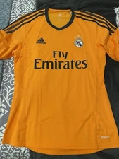 Real Madrid 2013/14 third jersey orange adidas mens medium Z29454