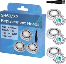 SH60/72 Replacement Heads Compatible with Philipsi Norelcoo Series 6000... 