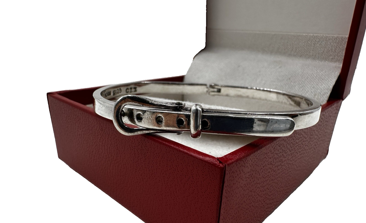 TAXCO MEXICO BELT BUCKLE STERLING SILVER 925 BRACELET ADJUST COOL