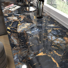 Marble Black Contact Paper Peel and Stick Countertops Gold Contact Paper Peel...