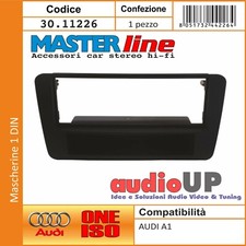 MASCHERINA RADIO AUTO 1 DIN PER AUDI A1 DAL 2010 IN POI ADATTATORE UN DIN STEREO