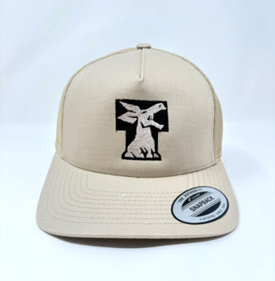Timberjack Logging Hat  Trucker Snapback Yupoong 6606 beige khaki John Deere