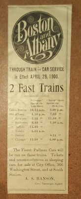 1893 - 1899 Railroad Train Travel Antique Print AD Art Decor Lot