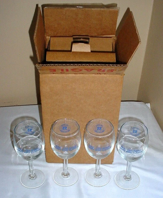 2002 LARRY BIRD Golf CLASSIC • 4 GLASS Set • CELTICS Terre Haute INDIANA STATE - Image 4 of 4