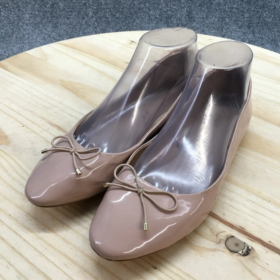 H&M Shoes Womens 38 Slip On Ballet Flats Pink Patent Leather Comfort Slip On - Image 4 of 4