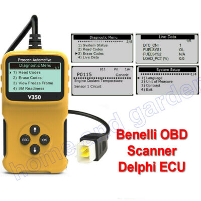 Delphi Fault Code Reader For Lexmoto Delphi ECU OBD2 fault code scanner diagnostic tool Read ...