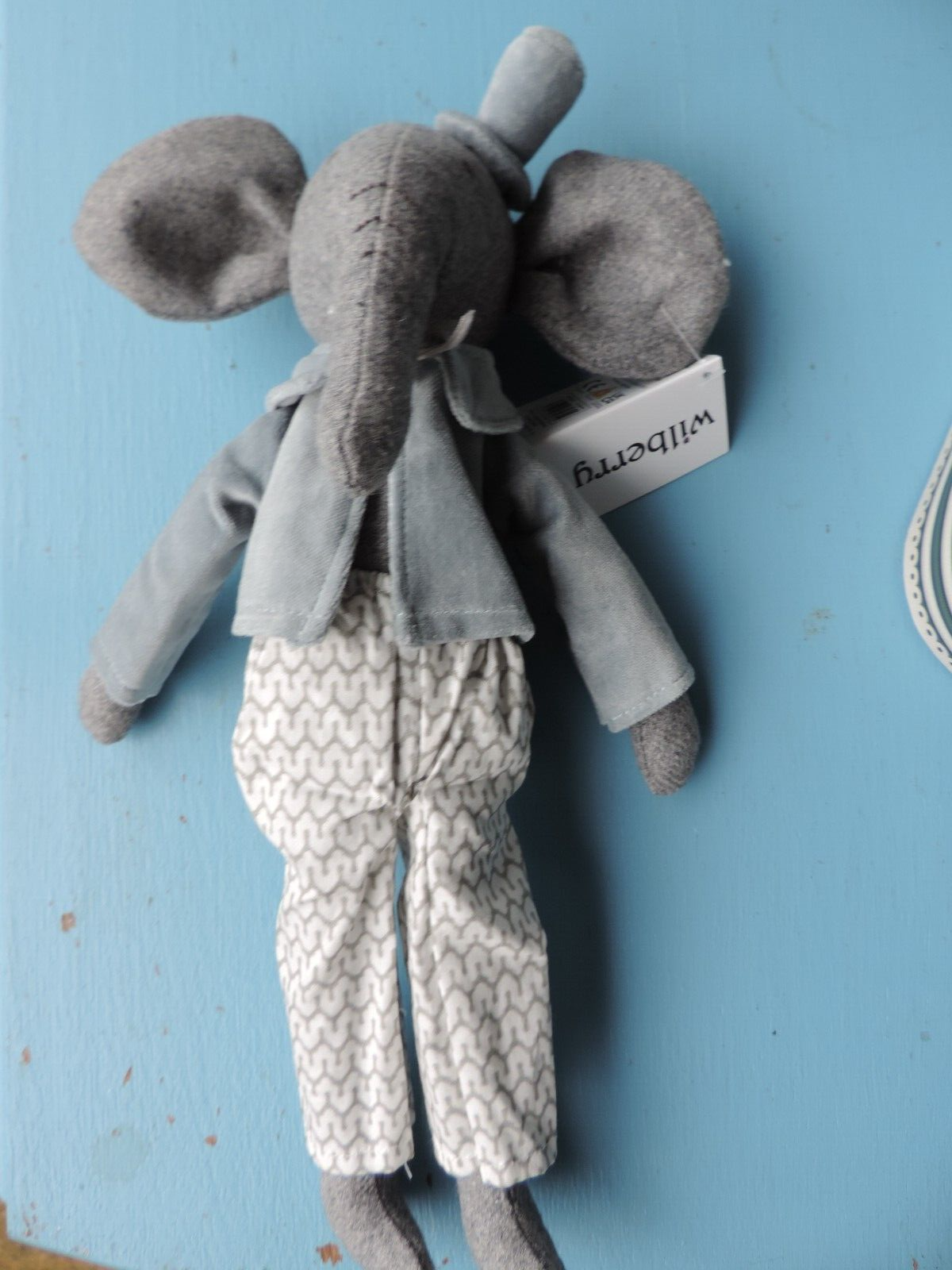 Mr Elephants Wilberry soft toy with case Teddy Elephant suitable from birth