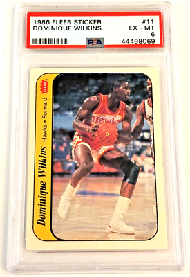 1986 FLEER STICKER DOMINIQUE WILKINS #11 ROOKIE PSA 6 | eBay