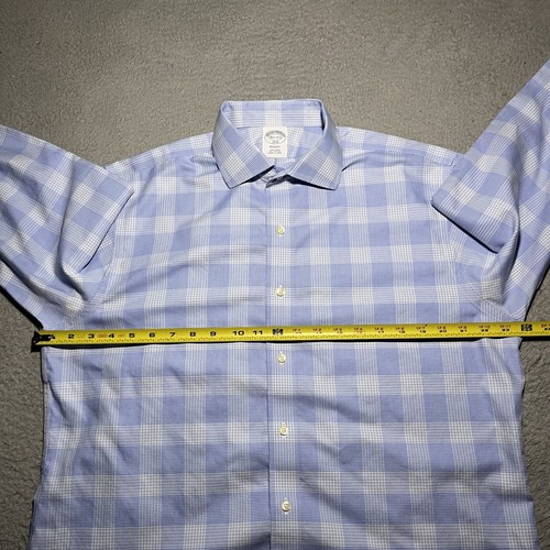 Brooks Brothers Hemd Herren 16,5 2/3 Regent kariert Baumwolle langarm bügelfrei - Bild 4 von 9