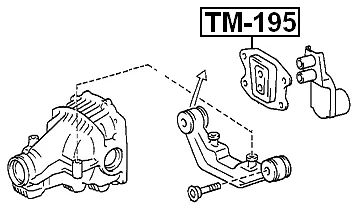 REAR DIFFERENTIAL MOUNT - For Toyota CAMRY SV35 4WD 1990-1994 : 41651-32030 - Image 2 of 3