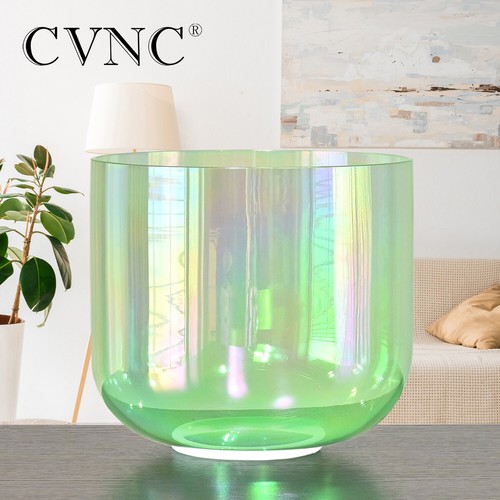 CVNC 6 Inch Chakra Alchemy Color Cosmic Clear Crystal Sing Bowl Sound Heal Reiki - Picture 20 of 24