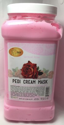 SPA REDI- Body & Foot Cream Mask Sensual Rose 128 Oz. For Pedicure Smooths, Exfo