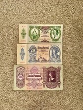 Hungary lot of  3 pcs 10, 20, 100 Pengo 1930-1945. Original