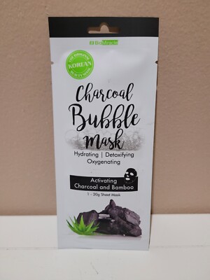 BioMiracle Charcoal Bubble Mask 20g Sheet Mask Brand New