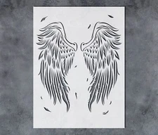Angel Wings Stencil Template Reusable for Wall Art, Boho DIY Crafts, Meditation