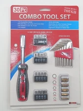 Combo Tool set Ratcheting Screwdriver Set, 30-Piece Hex Key Socket Adapter CR-V