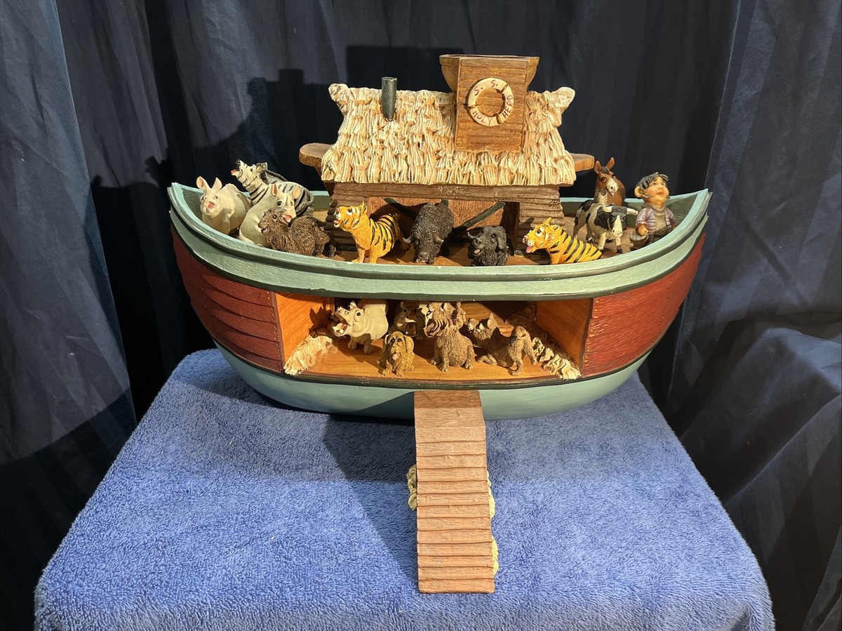 Pete Aspit Holy Herd Noah's Ark. Ark And Figurines. S8 | eBay