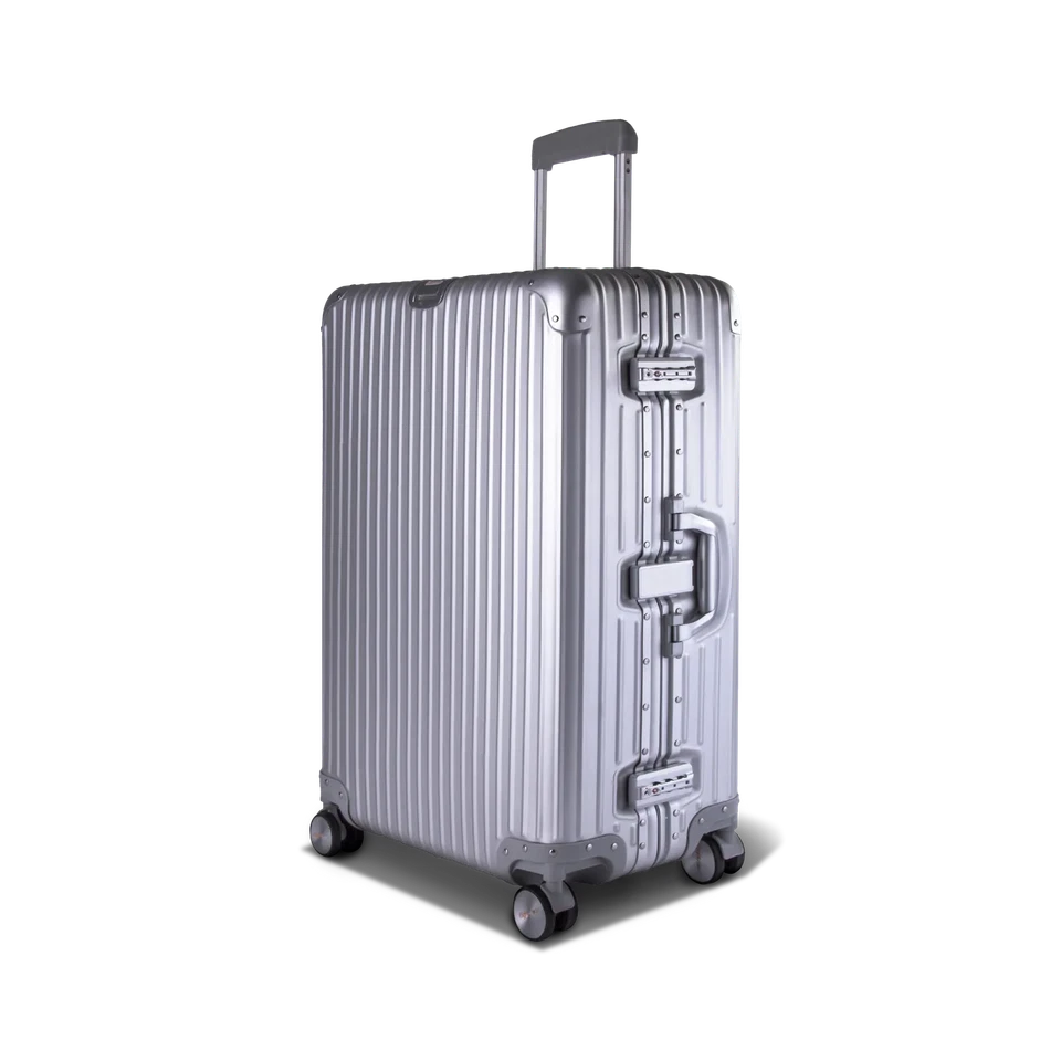 Flightmode 24 inch Aluminium Hard Suitcase Luggage Trolley TSA Detachable Wheels