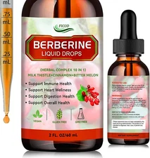 Ficod Berberine Liquid Drops ~ Supports Immune System & Gastrointestinal Care