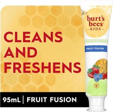 Burt's Bees Kid's Toothpaste, Fluoride Free, Fruit Fusion, 95 mL