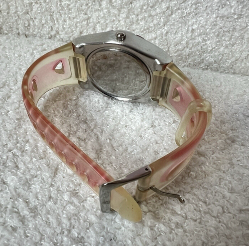 Vintage 2004 Bratz Puppenuhr Jade Edelstahl rosa Armband Gehäuseboden - Bild 14 von 15