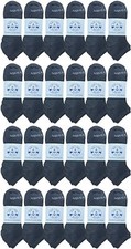 24 Pair Yacht Smith Low Cut Socks Lightweight Breathable Socks GRAY, Men