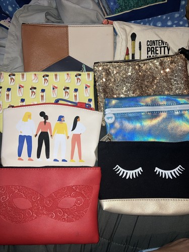 Lot of 9 Ipsy Cosmetic Makeup Bags ~ Bags Only ~ Zipper Closure. New - Picture 2 of 23