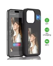 Smart E-ink Phone Case, NFC DIY Display Case For iPhone 15 14 13 pro max, pro