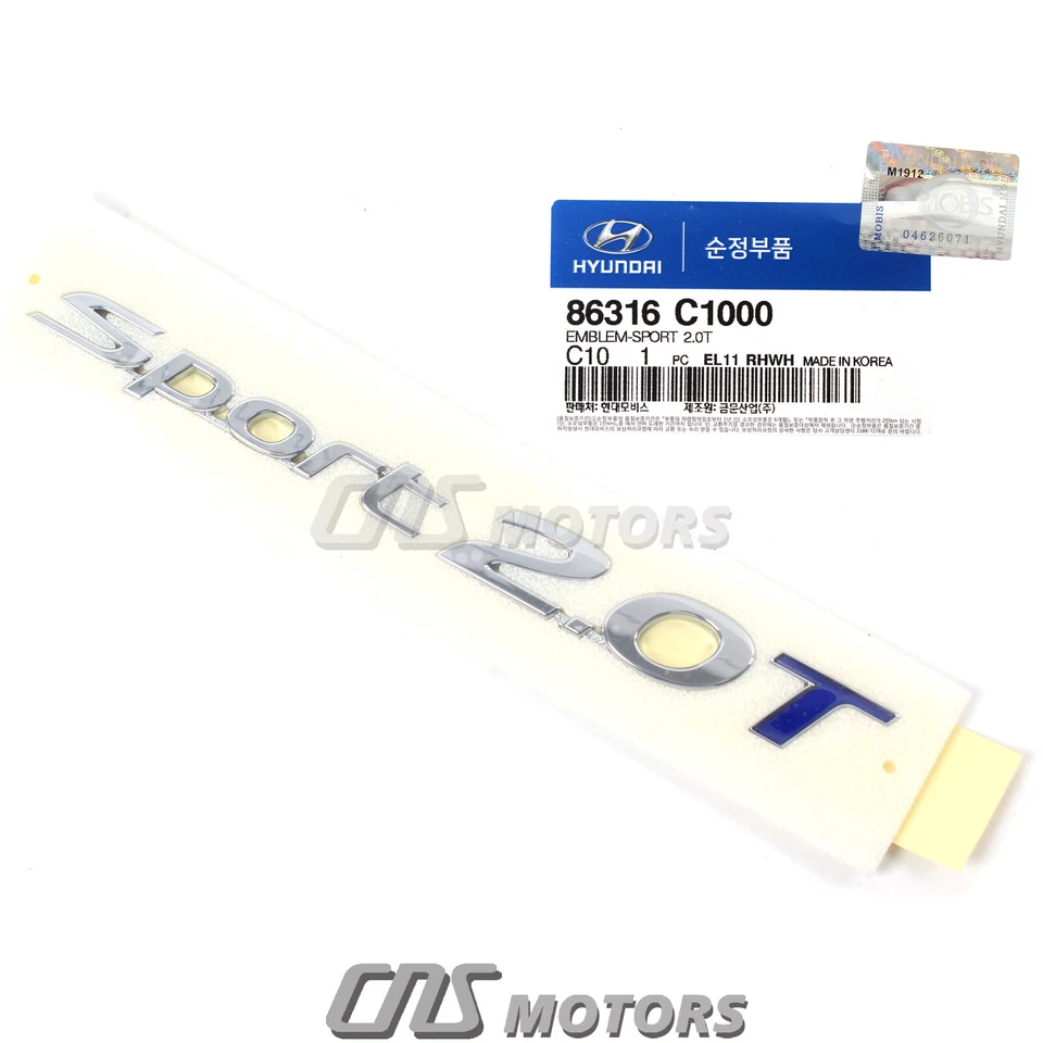 GENUINE Rear Trunk Lid Emblem for 2015-2017 Hyundai Sonata Sport 86316C1000⭐⭐⭐⭐⭐ — 第 2/4 张图片