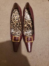 Dolce and Gabbana Pointy Toe Heels with Buckle Made in Italy Size 37/US Size 6.5