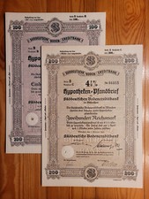 D: BANK: 2x S&uuml;ddeutsche Boden-Creditbank, M&uuml;nchen, 1941, 100 RM, 1940, 200 RM *
