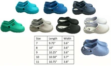 Medical Nursing Womens Ultralite Clogs With Heel Strap Non-Slip Light Shoes