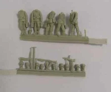 1/72 World War II German MG 5pcs Resin Soldier Military Models Uncoloured