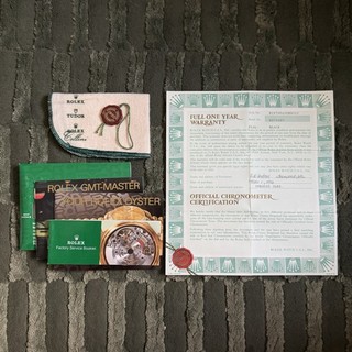 ROLEX GMT MASTER 16700 WARRANTY PAPER BOOKLETS CLOTH HANG TAG SET